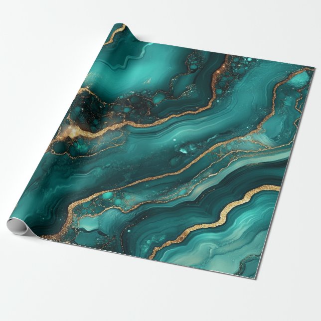 Cadeau Papier d'emballage géode (Déroulé)