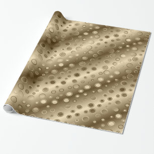 Cadeau Papier d'emballage Gold Circle Champagne Bling