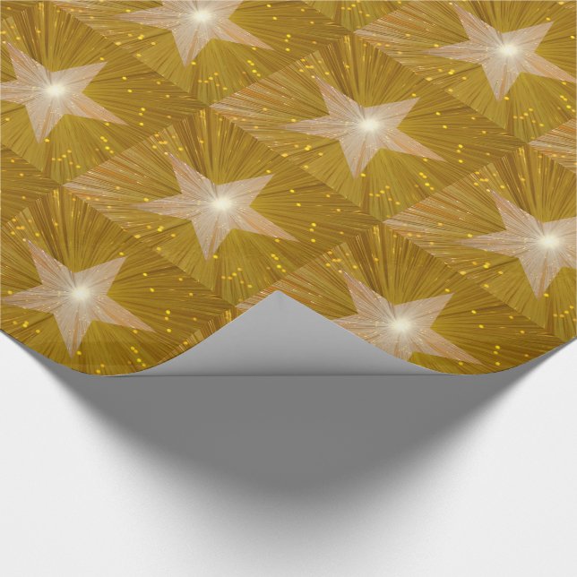 Cadeau Papier d'emballage Gold Star (Coin)
