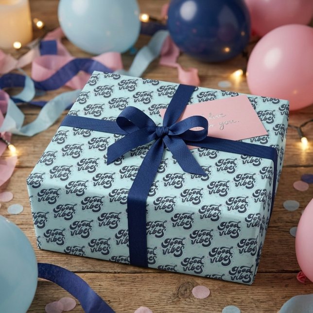 Cadeau Papier d'emballage Good Vibes (Créateur téléchargé)