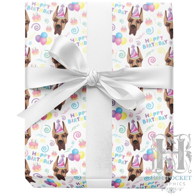 Cadeau Papier d'emballage Grand Danois (Créateur téléchargé)