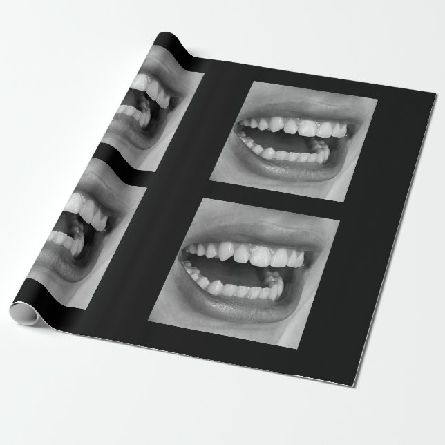 Cadeau Papier d'emballage Grande Bouche (Déroulé)