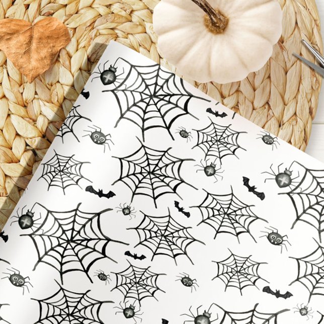 Cadeau Papier d'emballage Halloween araignées effrayantes (Créateur téléchargé)