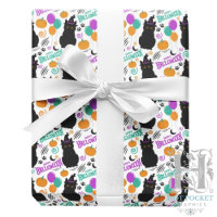 Papier d'emballage Halloween chat