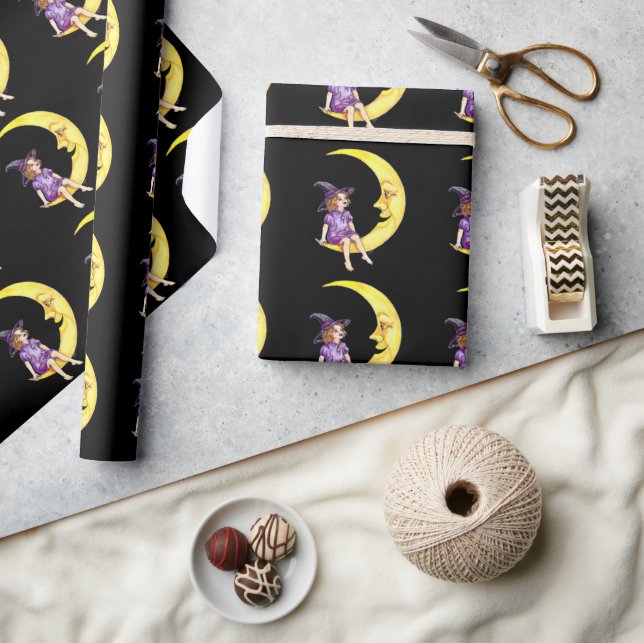Cadeau Papier d'emballage Halloween Witch Holiday (Artisanat)