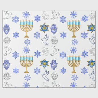 Cadeau Papier d'emballage Hanukkah | Menorah