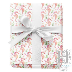 Cadeau Papier d'emballage hippocampe