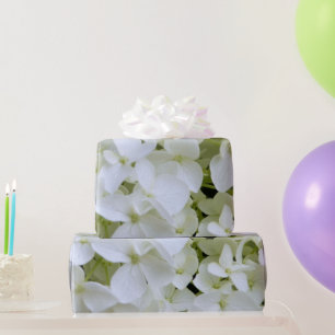 Cadeau Papier d'emballage - Hydrangée blanche