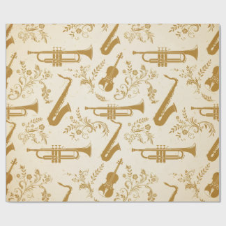 Cadeau Papier d'emballage Instruments en cuivre