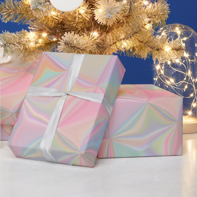 Cadeau Papier d'emballage iridescent rose nacré (Vacances)