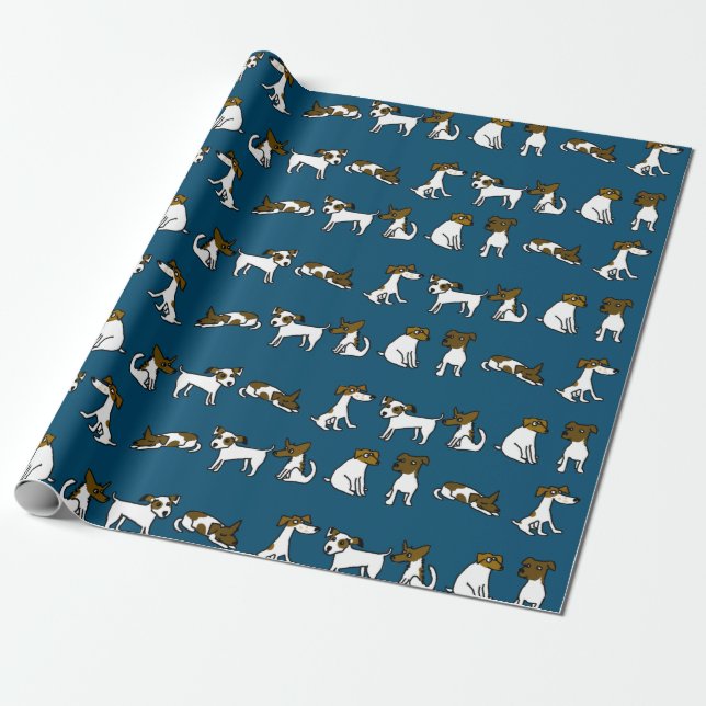 Cadeau Papier d'emballage Jack Russell (Déroulé)