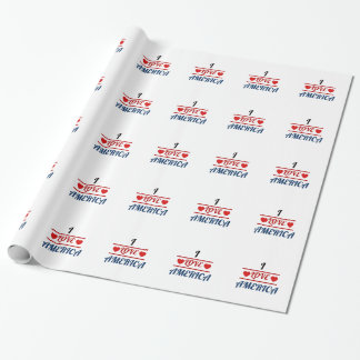 Cadeau Papier d'emballage - J'aime l'Amérique