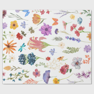 Cadeau Papier d'emballage Jardin Floral