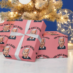 CADEAU PAPIER D'EMBALLAGE JOE BIDEN DRÔLE DE LA SAINT-VAL
