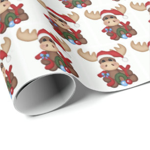 Cadeau Papier d'emballage - Joy Christmas Moose