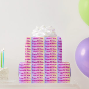 Cadeau Papier d'emballage Joyeux Anniversaire personnalis