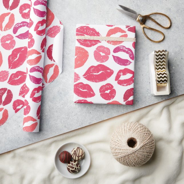 Cadeau Papier d'emballage Kiss Lips Love (Artisanat)