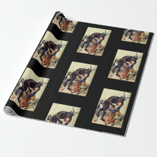 Cadeau Papier d'emballage Krampus noir