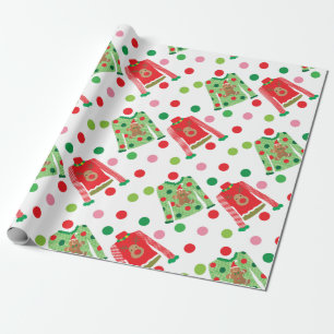 Cadeau Papier d'emballage laid de point de polka de