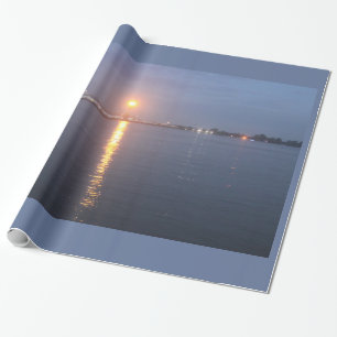 Cadeau Papier d'emballage Lever de soleil sur le fleuve M