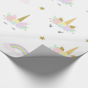 Cadeau Papier d'emballage Licorne Mignonne