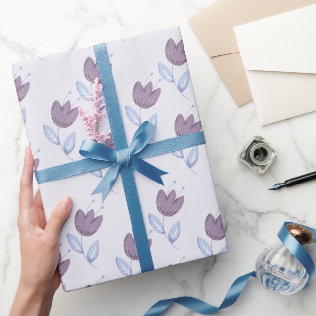 Cadeau Papier d'emballage Lilac tulipes (Cadeaux)