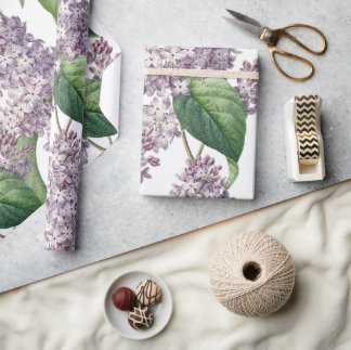 Cadeau Papier d'emballage lilas élégant