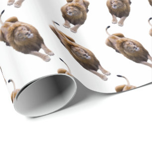 Cadeau Papier d'emballage Lion Frenzy (Choisissez la coul