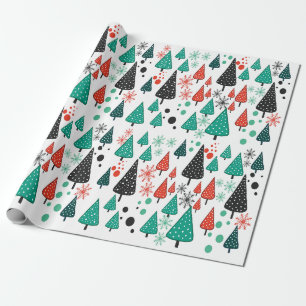 Cadeau Papier d'emballage Little Forest Green-Orange