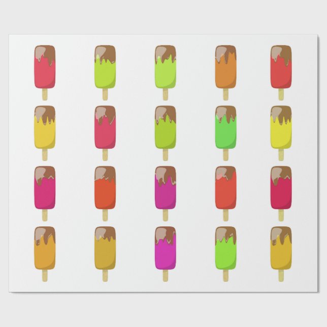 Cadeau Papier d'emballage Long Cool Summer (Plat)