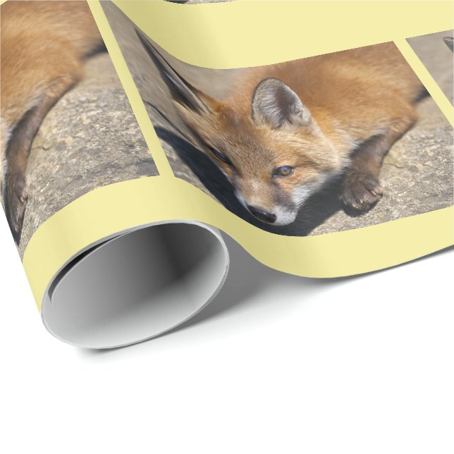 Cadeau Papier d'emballage Luna Fox (Coin rond)
