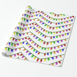 Cadeau Papier d'emballage lunatique coloré de lumières