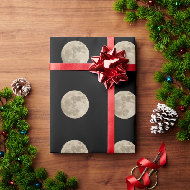 Cadeau papier d'emballage lune (Cadeau de vacances)