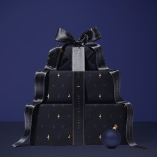 Cadeau Papier d'emballage luxe bleu marine