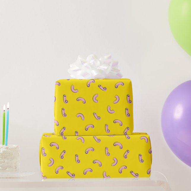 Cadeau Papier d'emballage Macaroni au Fromage (Cadeaux de fête)