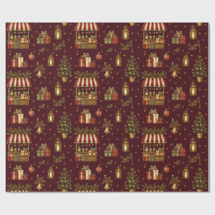 Cadeau Papier d'emballage Marché de Noël de l'Ancien Mond