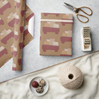 Papier d'emballage marron bohème citrouille d'auto