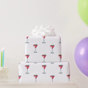 Cadeau papier d'emballage martini