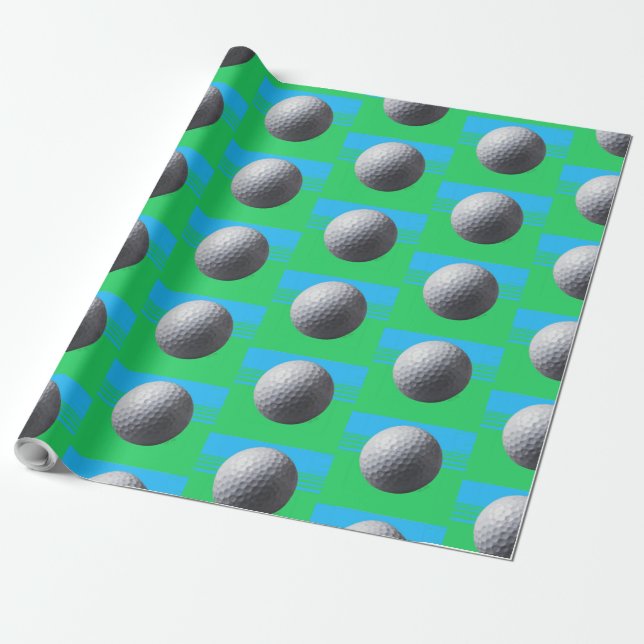 Cadeau Papier d'emballage mat à boule de golf (Déroulé)