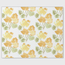 Papier d'emballage mat Bloom jaune