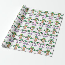 Papier d'emballage mat de cactus de Frida X, 30" x