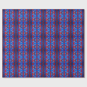 Cadeau Papier d'emballage mat Design numérique 3D Coloré