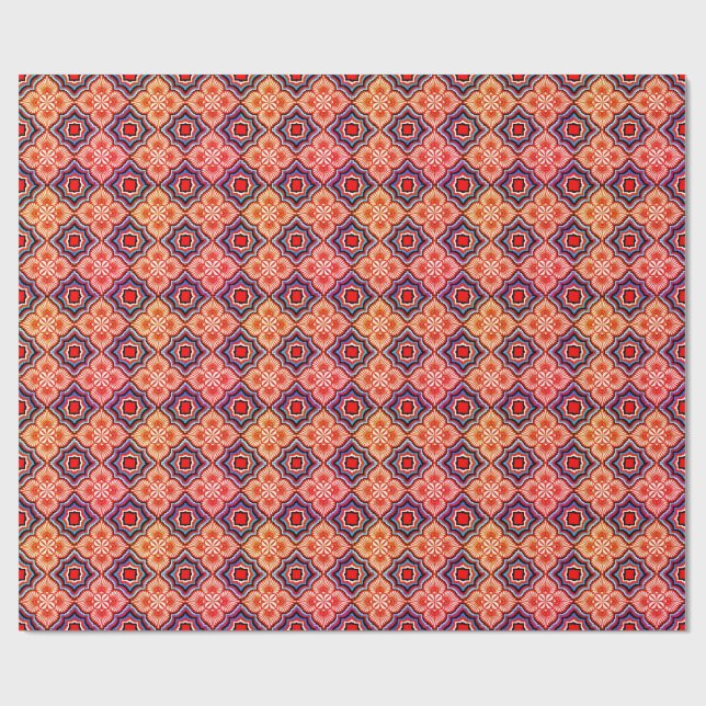 Cadeau Papier d'emballage mat Design numérique 3D Coloré  (Plat)