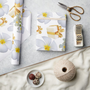 Cadeau Papier d'emballage mat Frangipani boîte-cadeau