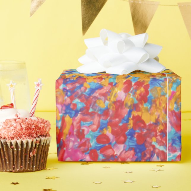 Cadeau Papier d'emballage Mat multicolore (Fête d'anniversaire)