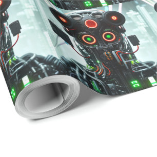 Cadeau Papier d'emballage mat Robot 5