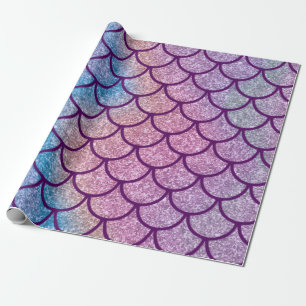Cadeau Papier d'emballage Mermaid Shimmer Scale