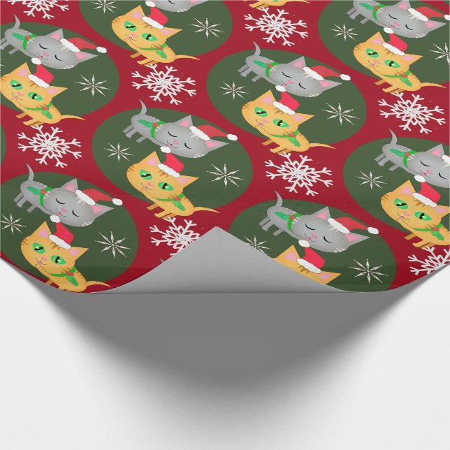 Cadeau Papier d'emballage mignon de chat de Kitty de Noël (Coin)