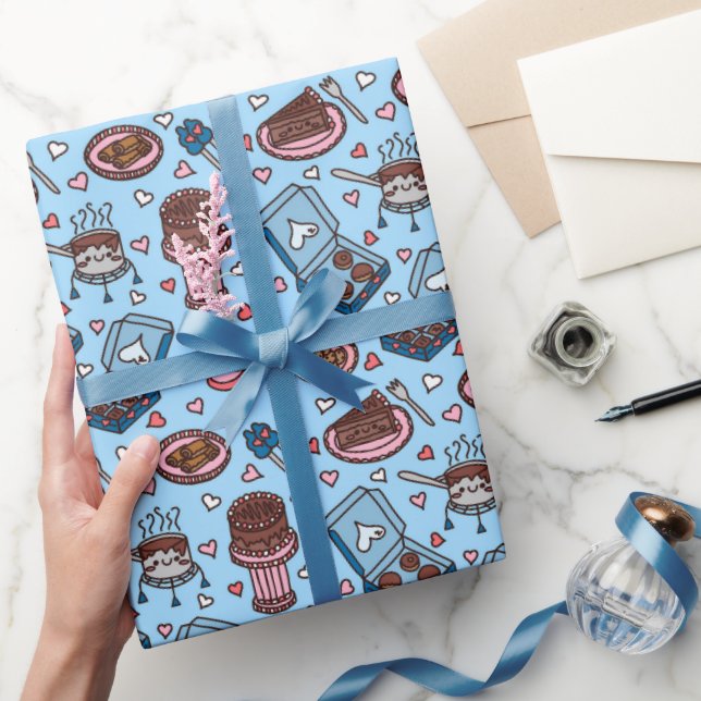 Cadeau Papier d'emballage mignon pour amateur de chocolat (Cadeaux)