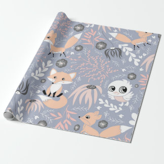 Cadeau Papier d'emballage mignon pour animaux de bois